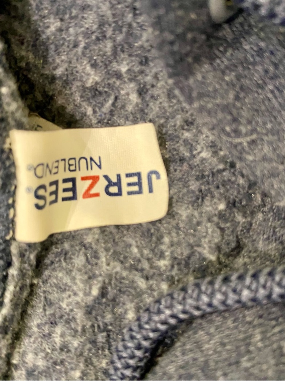 Jerzees Navy Long Beach Polar Bears Pullover Hoodie - Picture 3 of 3